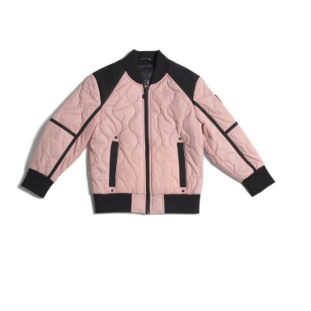 Big Kids Unisex Marshall Bomber Jacket in Rose Smoke
